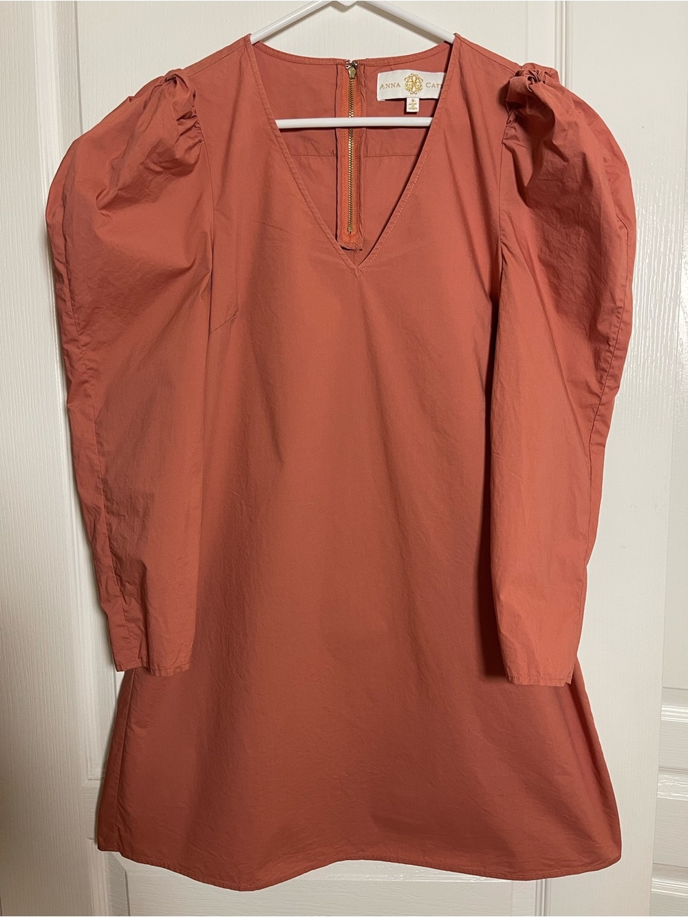 Anna Cate Puff Sleeve Shift Mini Dress Medium